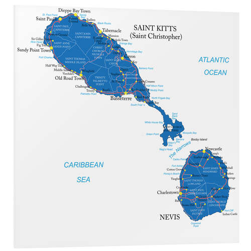 Foam board print Saint Kitts and Nevis