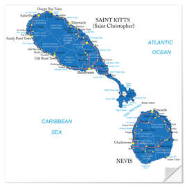 Naklejka na ścianę Saint Kitts and Nevis