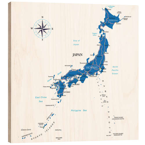 Puutaulu Map of Japan