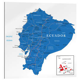 Galleriprint map Ecuador