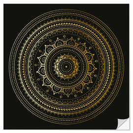 Wall sticker Mandala golden magnificence