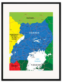 Gerahmter Kunstdruck Uganda