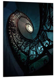 Magnettafel Wendeltreppe in blau und beige Farben