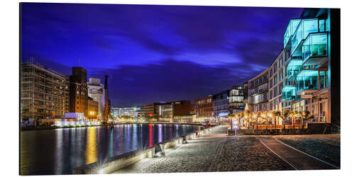Aluminium print Munster harbor at night
