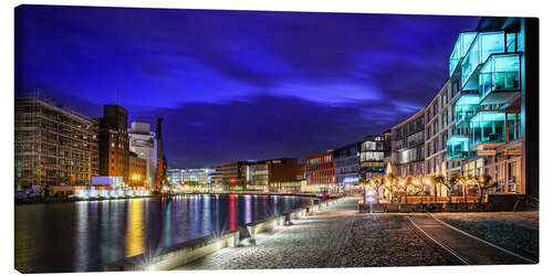 Lærredsbillede Munster harbor at night