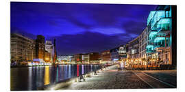 Hartschaumbild Münster Hafen bei Nacht - Daniel Heine