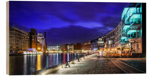 Quadro de madeira Munster harbor at night