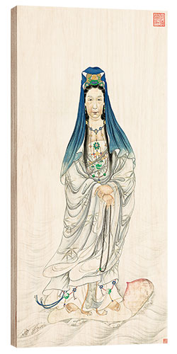 Holzbild Kaiserin Cixi als Guanyin