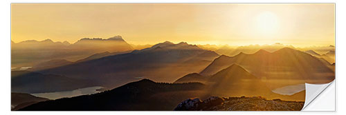 Wall sticker Jachenau with Zugspitze Walchen and Kochelsee