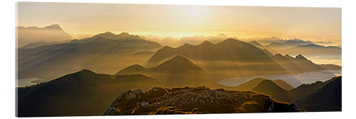 Akrylglastavla View from the Benediktenwand in the Jachenau