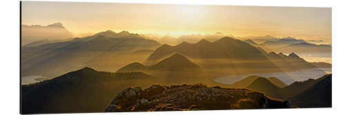 Aluminium print View from the Benediktenwand in the Jachenau