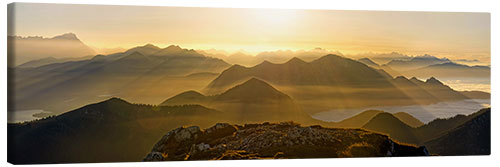 Canvas print View from the Benediktenwand in the Jachenau