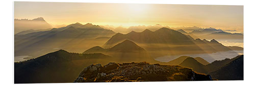 Foam board print View from the Benediktenwand in the Jachenau