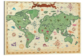 Magnettafel Schatzkarte