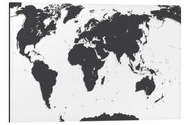 Magnettafel Relief Weltkarte