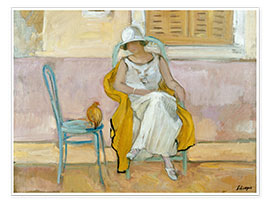 Wall print  Woman in a white dress - Henri Lebasque