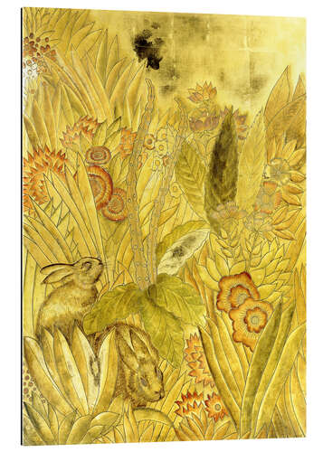 Gallery print Rabbits and Flowers