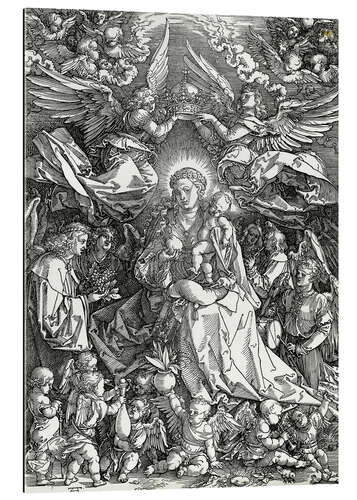 Gallery print The Virgin and Child surrounded by angels