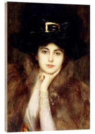 Stampa su legno Portrait of an Elegant Lady