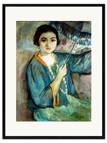 Inramat konsttryck Nono with Umbrella