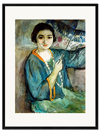 Framed art print Nono with Umbrella