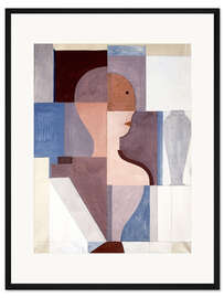 Gerahmter Kunstdruck Halbfigur nach rechts teilen