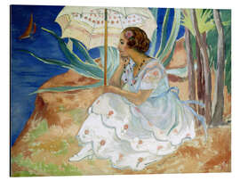 Magnettafel Junge Frau mit einem Schirm, St. Maxime