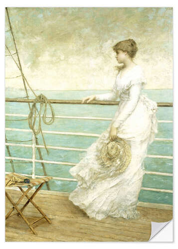 Wall sticker Lady on the Deck of a Ship