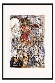 Gerahmter Kunstdruck Der Rattenfänger und die Kinder