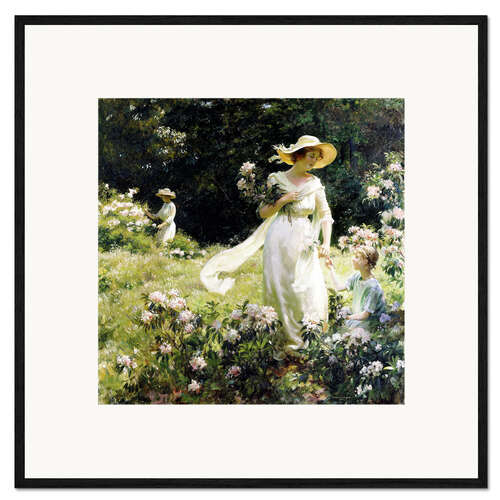 Ingelijste kunstdruk Among the Laurel Blossoms