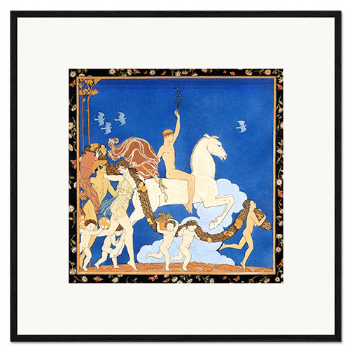 Framed art print The white horse