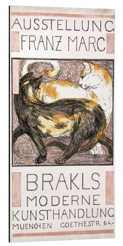 Aluminium print Two Cats, expositie poster