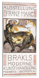 Tableau en plexi-alu Deux chats, affiche d&#039;exposition