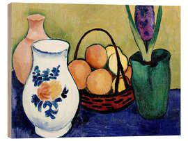 Quadro de madeira The White Jug with Flower and Fruit