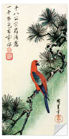 Wall sticker Pine and parakeet