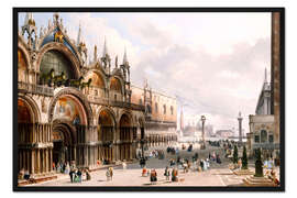 Gerahmter Kunstdruck Die Basilica di San Marco und der Dogenpalast in Venedig
