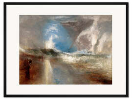 Gerahmter Kunstdruck Blaue Lichter warnen Dampfschiffe vor Untiefen