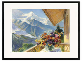 Impresión de arte enmarcada Montblanc