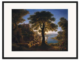 Gerahmter Kunstdruck Schloß am Fluss