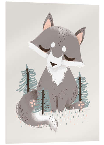Obraz na szkle akrylowym Animal friends - The wolf