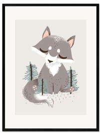 Framed art print Animal friends - The wolf