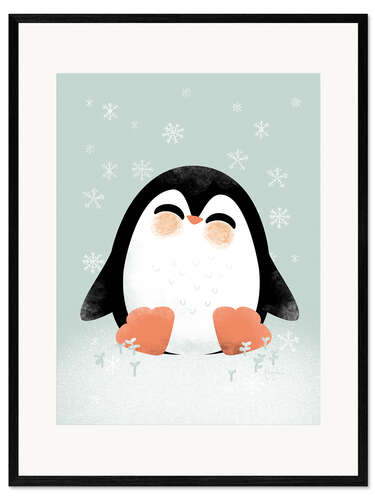Gerahmter Kunstdruck Tierfreunde – Der Pinguin