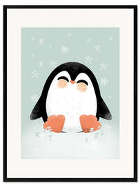 Gerahmter Kunstdruck Tierfreunde – Der Pinguin