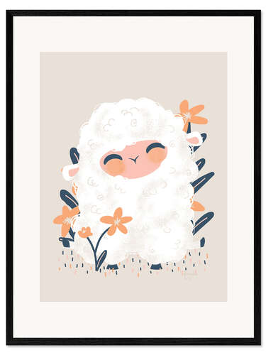 Ingelijste kunstdruk Animal Friends - The sheep