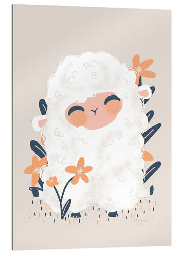 Quadro em plexi-alumínio Animal Friends - The sheep