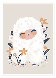 Wall print Animal Friends - The sheep - Kanzilue
