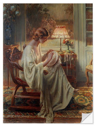 Sisustustarra A Lady Sewing in an Interior