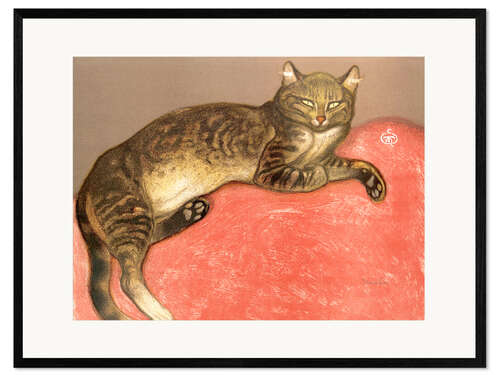 Ingelijste kunstdruk The Summer, Cat on a Railing
