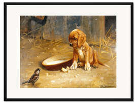 Gerahmter Kunstdruck Der ungebetene Gast