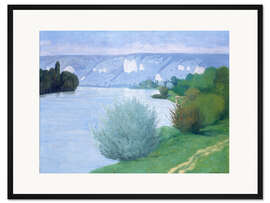 Gerahmter Kunstdruck Die Seine bei Les Andelys